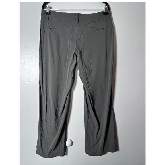 Lucy Women’s M Short Yoga Travel Pants Gray Stretch Straight Leg - Picture 2 of 10
